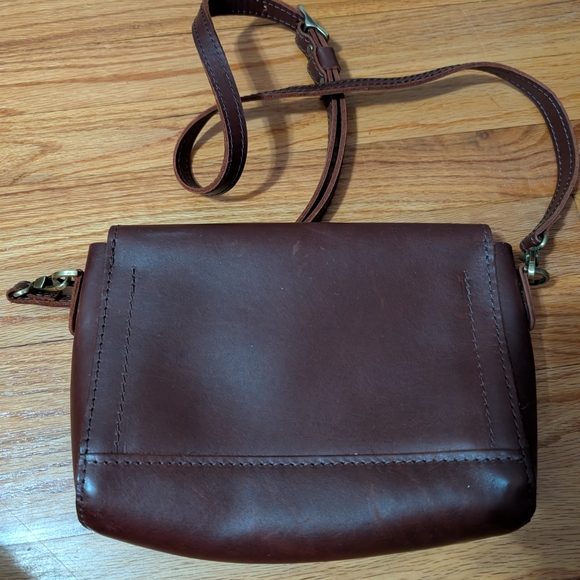 Portland Leather Brown Crossbody Bag - Picture 2 of 4